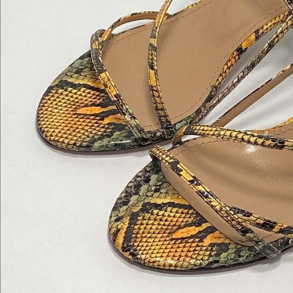 Aquazzura Carolyne Snakeskin Strappy Sandals size 36.5 - Picture 4 of 12